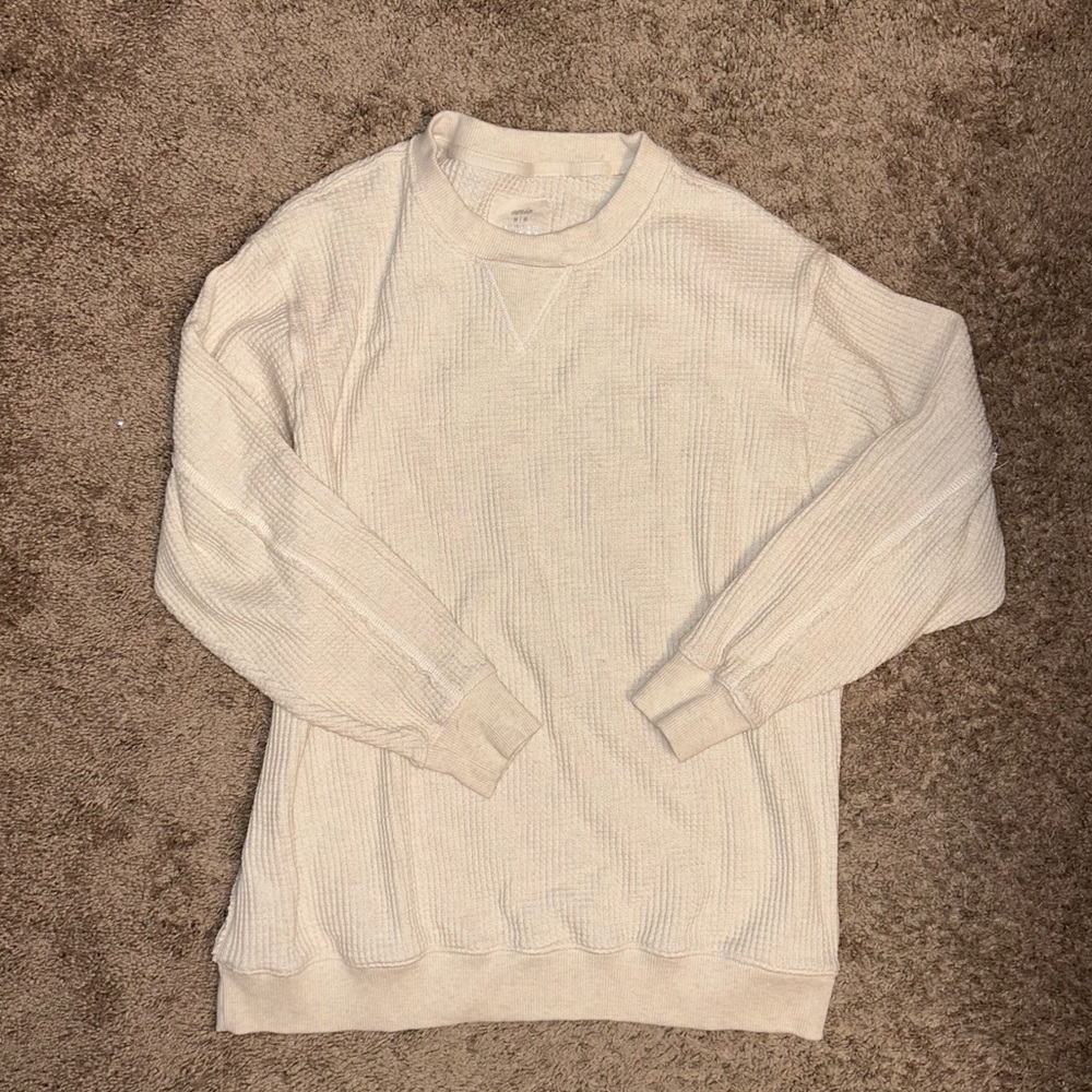 AEO Waffle Knit Crewneck Sweatshirt